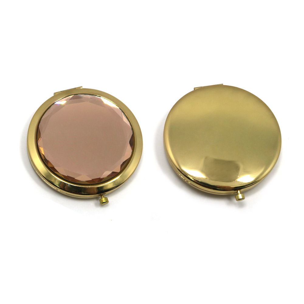 Round Crystal Gemstone Cosmetic Mirrors